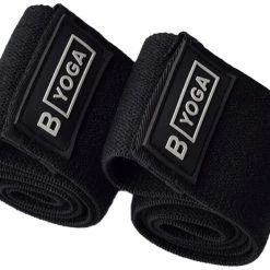 B Yoga The Build Bands Yoga Stretch Band Light & Medium, noir