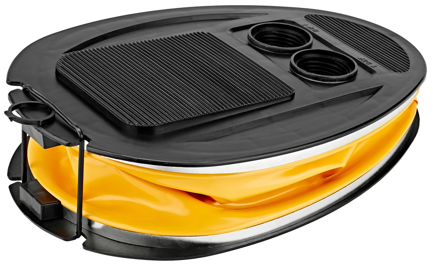 CAMPZ Foot Pump 6l, jaune/noir 4 CAMPZ Foot Pump 6l, jaune/noir – Image 3