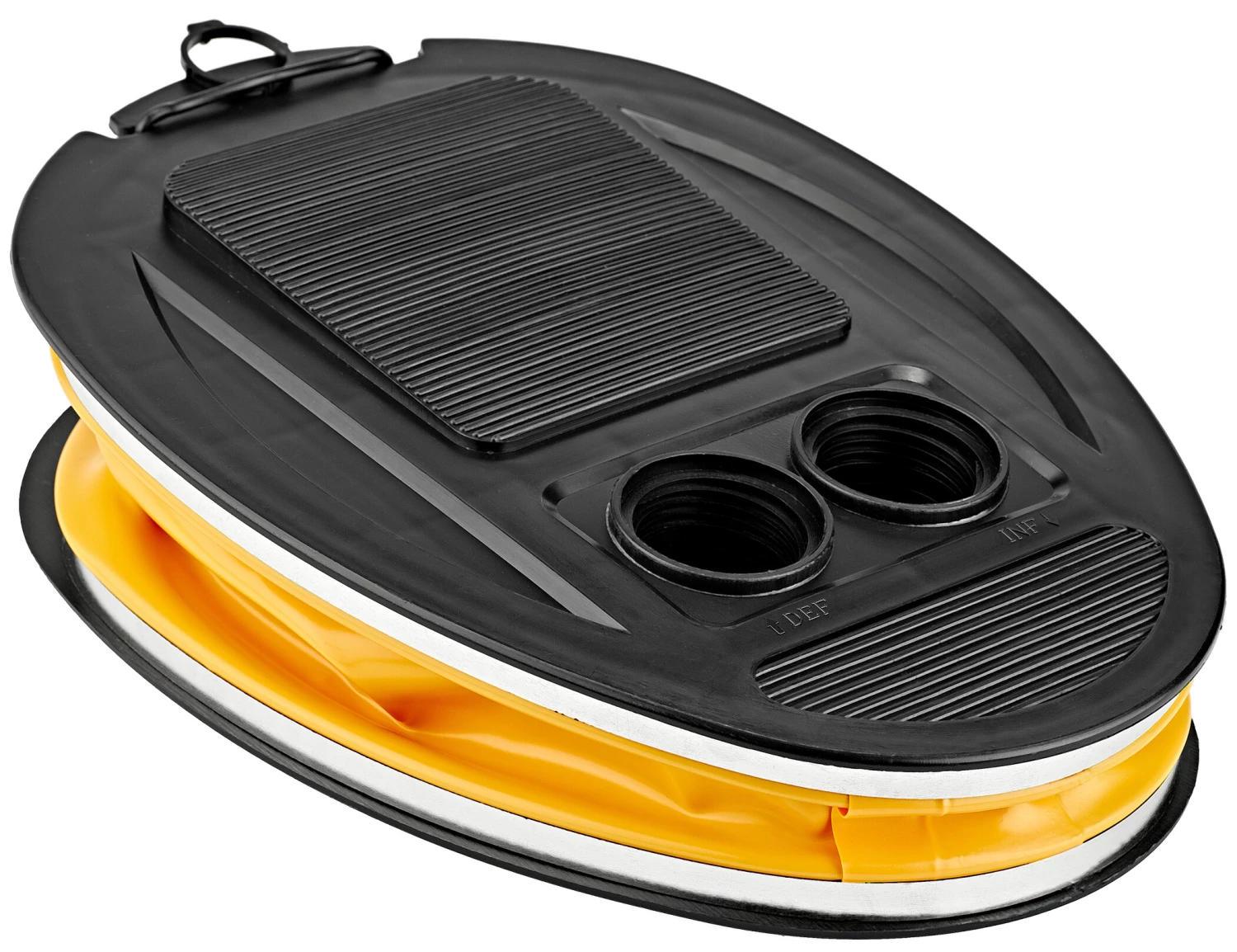 CAMPZ Foot Pump 6l, jaune/noir 5 CAMPZ Foot Pump 6l, jaune/noir – Image 4