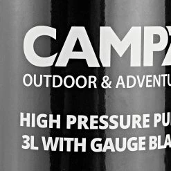 CAMPZ High Pressure Pump 3l with gauge, noir -Matelas Soldes Magasin campz high pressure pump 3l with gauge black 6