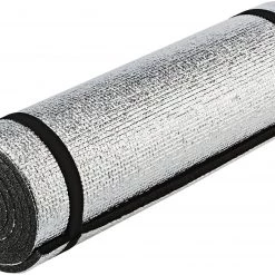 CAMPZ Tapis de sol en aluminium Simple épaisseur 180x50cm, noir/argent