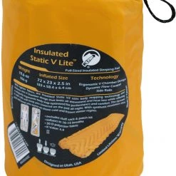 Klymit Insulated Static V Lite Matelas, orange -Matelas Soldes Magasin klymit insulated static v lite sleeping pad mango 5