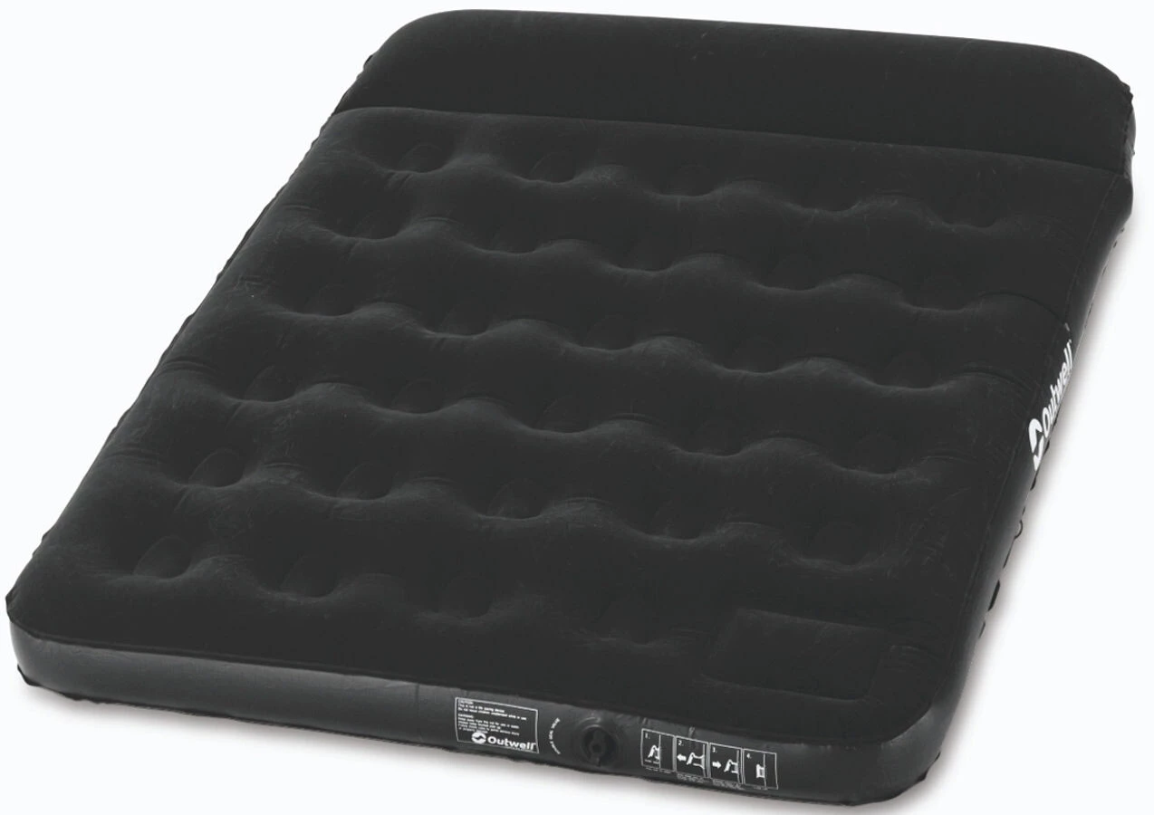 Outwell Flock Classic Matelas gonflable avec oreiller et pompe Double, noir 3 Outwell Flock Classic Matelas gonflable avec oreiller et pompe Double, noir