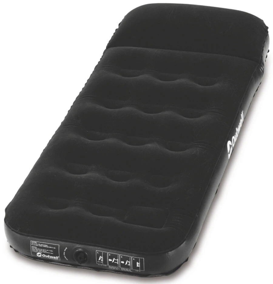 Outwell Flock Classic Matelas gonflable avec oreiller et pompe Simple, noir 3 Outwell Flock Classic Matelas gonflable avec oreiller et pompe Simple, noir